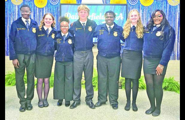 From left to right: De’kevian Williams, Sophia Langford, Arryanna Evans, Blaze Anderson, Khayleb Craddock, Tessa Pollan, and Auh’Brie Wells. Courtesy photos