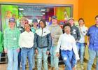 (Left to Right) Rebecca Swindle, Rachael Walker, Blaze Anderson, Kaidence Mason, Elijah Harrison, Reign Wallace, Riley Zachgo, Arryanna Evans, Tyson Hughes, Jakayden Baxter, and Salvador Velasquez. Daingerfield FFA competes at area contests