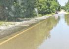 Flooded road between Mount Pleasant and Sugarhill. COURTESY OF KATHRYN JENNETT Unusual storm season effects across Northeast Texas