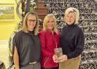 Robyn Shelton (right) received the 2023 Citizen of the Year award. Hughes Springs Chamber hands out Crystal Globe awards Saturday