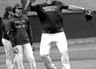 Tiger pitcher Preston Smauley works on his pickoff move during practice last week. BEE PHOTOS / MICHAEL S. MCCRACKEN Tiger pitcher Preston Smauley works on his pickoff move during practice last week. BEE PHOTOS / MICHAEL S. MCCRACKEN
