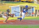 Daingerfield’s Braxton Jimmerson heads down the line after a double to leftin the first inning of action against Gladewater March 19. Jimmerson and the TIgers won the district matchup, 6-4.” BEE PHOTO / TONI WALKER Tigers hold off Gladewater, notch 6-4 win