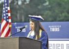 Daingerfield Valedictorian Litzy Flores gives her speech. Daingerfield Valedictorian Litzy Flores gives her speech.