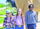 (Left to Right) Caytlyn Martin, Jordan Tigert, and Jamal Lewis. Daingerfield FFA competes at area contests