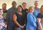 The Daingerfield Chamber of Commerce and City Council held a welcome reception for Keith Whitfield(third from left, back row) , who began April 1 as Daingerfield’s new City Manager. With Whitfield are member of the Chamber’s Board of Directors, back r Reception held welcoming Whitfield as City Manager