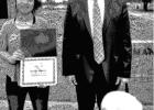 Spencer Winner Fatima Fuentes and Her Mentoring Professor in 2021, John Russo Courtesy photo