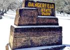 Snow covered entrance to the Daingerfield State Park Snow covered entrance to the Daingerfield State Park
