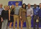 Jason Horn and the staff of Horn, Nail-Haggard Funeral Home accept the Chamber of Commerce’s Business of the Year award at the annual awards banquet March 4. Chamber honors award recipients with annual awards banquet
