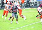 Mustang Trevor Bolden turns upfield during action against Mineola on Sept. 2. Bolden rushed 29 times for 196 yards and three touchdowns. Hughes Springs stung by Mineola, fall to 0-2 on season