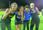 The eighth grade girls track team from Daingerfield Junior High finished third place in the Jefferson Junior High Invitational March 13. COURTESY PHOTO Jefferson Junior High Invitational Results
