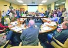 Northeast Texas residents fill the NETMWD building in Hughes Springs on Feb. 24 BEE PHOTO / NICOLE KIMBALL