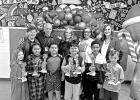 2nd grade team: (Front row) Emery Noble, Gracia Mendoza, Max Irias, Gunner McCoy 2nd place, Kai’Drain Williams, Grayson Graves (Not pictured: Edwardo Bautista 4th place, Emma Ortiz). (Back row) Coach Mary Davis, Coach JD Davis, Principal Dori Beasley, S 2nd grade team: (Front row) Emery Noble, Gracia Mendoza, Max Irias, Gunner McCoy 2nd place, Kai’Drain Williams, Grayson Graves (Not pictured: Edwardo Bautista 4th place, Emma Ortiz). (Back row) Coach Mary Davis, Coach JD Davis, Principal Dori Beasley, S