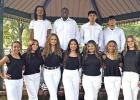 Back row (left to right): Senior King Nominees Mason Williams, Devin Gholston, Roger Delacruz, and Treston Smauley Front row (left to right): Sophomore Duchess Anayazlin Olguin; Freshman Duchess Annabella Bazan; Senior Queen Nominees Ellayna Morrison, Jac