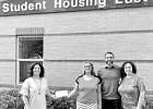 NTCC Director of Development Nita May (left) accepts a scholarship gift from were three of Maria Souza’s 10 children: Rachel Dawson of Belton, Daniel Souza of Mount Pleasant, and Ana Paula Mumy of Ottawa, Kan. COURTESY PHOTO Souza family gives $2,000 for NTCC scholarships