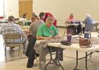 Volunteers work together for