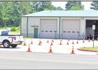 A Morris County Deputy sits at the exit of the Daingerfield Fire Department on May 10 as a part of COVID-19 testing. The fire station also hosted public testing April 27 in which 75 people were tested and two positive cases were found. BEE PHOTO / TONI WA Article Image Alt Text