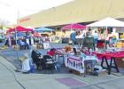 BEE PHOTO / ANGELA ZACHGO Vendors set up on Coffey Street for the Second Annual Holiday on the Square event in Downtown Daingerfield Nov. 21. Holidays on the Square proceeds, despite pandemic