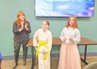 Two young ladies win the costume contest BEE PHOTOS / NICOLE KIMBALL Writers conference welcomes budding writers of all ages
