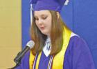 Valedictorian Natalie Beasley addresses her classmates, guests, family, and friends in attendance at Daingerfield High School’s commencement ceremonies May 21. The ceremonies were held inside Jesse Hanson Gymnasium due to weather. Class of 2021 holds commencement ceremonies