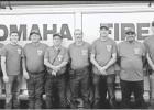 From left: Robert Fowler, Zach Alsup, Chief Bud McCollum, Donny Smith, Bobby Strong, Justin Wright, Assistant Chief Richard Solis, and Craig Burns Article Image Alt Text