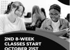COURTESY IMAGE Sign up now for fall 2nd 8-week classes