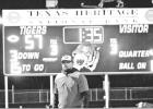 BEE PHOTO / TONI WALKER Davin Nelson, shown just before time expired in the Tigers’ shutout win over Queen City in 2017, was named Daingerfield’s new athletic director and head coach after Mike Waldie resigned in February. Nel Article Image Alt Text