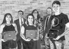 2021winners with History Faculty: Front Row: Fatima Fuentes, Erika Alvarado, and Davin Whatley: Back Row: NTCC history professors--Dr. Andrew P. Yox, Dr. Melissa Fulgham and James McGregor Courtesy photo