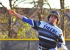 Quinn Webb, sophomore pitcher for Daingerfield, fires a pitch during action against Gladewater March 18.; Webb and the Tigers dropped the contest, 12-2. BEE PHOTO / TONI WALKER Tigers lose two over spring break