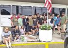 Volunteers from Nevill’s Chapel before boarding a bus to Kerrville on Monday morning, July 14 Photo courtesy of Randi Bailiff