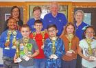 Second Grade was the first-place team, with Silas Morris, Cooper Scaggs, and Landen Titus earning the top three individual places. Other team members include Analy Zamarippa, Lealah Smauley, and Rodolfo Ordonez. Not pictured is Grayson McCurdy. Daingerfield Chess claim six out of seven first place finishes